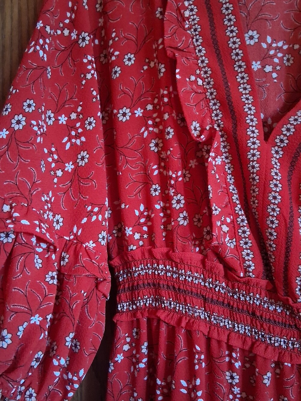 Red Ruffle Dress - Picture 3 of 3